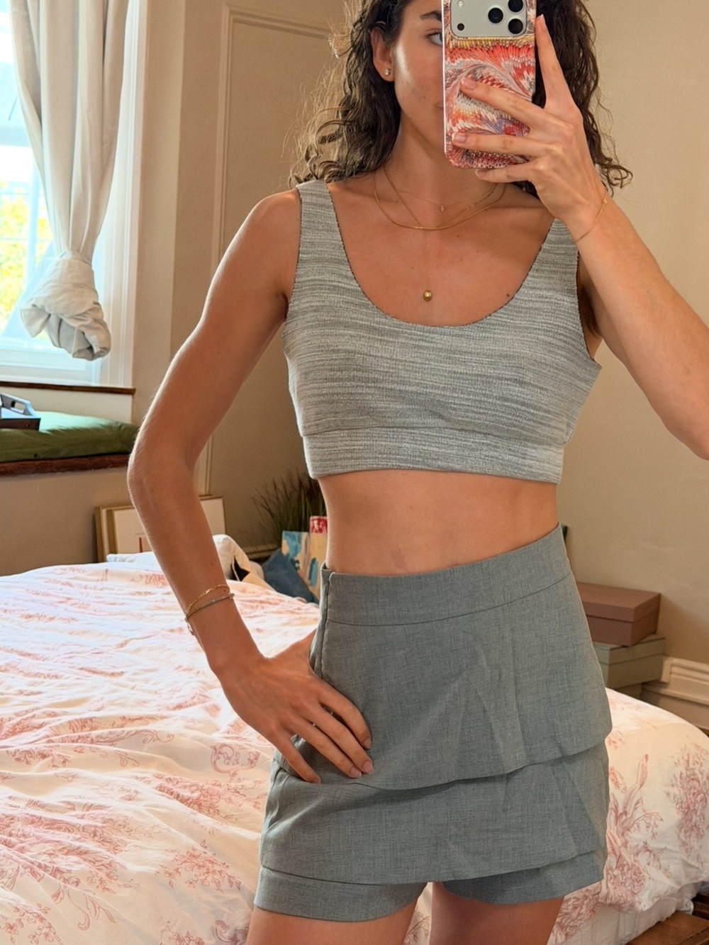 Gray Crop Top by superdown